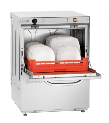 Lave-vaisselle inox pro (L)500 x (P)500 mm avec pompe de vidange, s