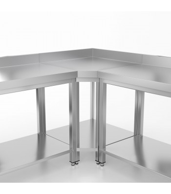 Table inox démontable avec dosseret de profondeur 600 mm - RETIF